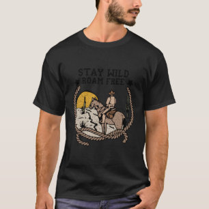 T-shirt Stay Wild Roam Free Western Country Cow