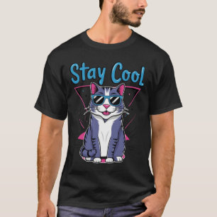 T-shirt StayCoolCatTshirtDesign-CoolCatTeeGraphicforCasual