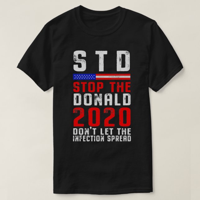 T-shirt STD Stop the Donald Funny Anti Trump 86 45 2020 Pu (Design devant)