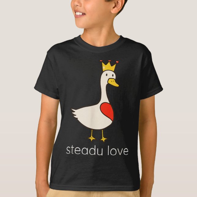 T-shirt Steady Love Funny Couple Goose Lover Valentine’s D (Devant)