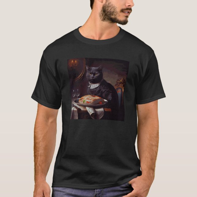 T-shirt Steak Black Cat Attack (Devant)