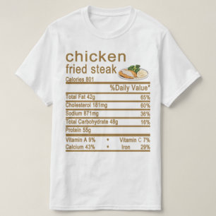 T-shirt steak frit au poulet Nutrition Facts étiquette