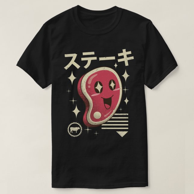 T-shirt Steak Kawaii (Design devant)