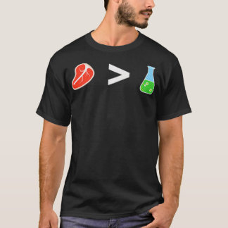 T-shirt Steak pour femmes plus grand que la viande de labo