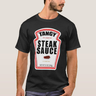 T-shirt Steak Sauce Bouteille Étiquette Costume Halloween