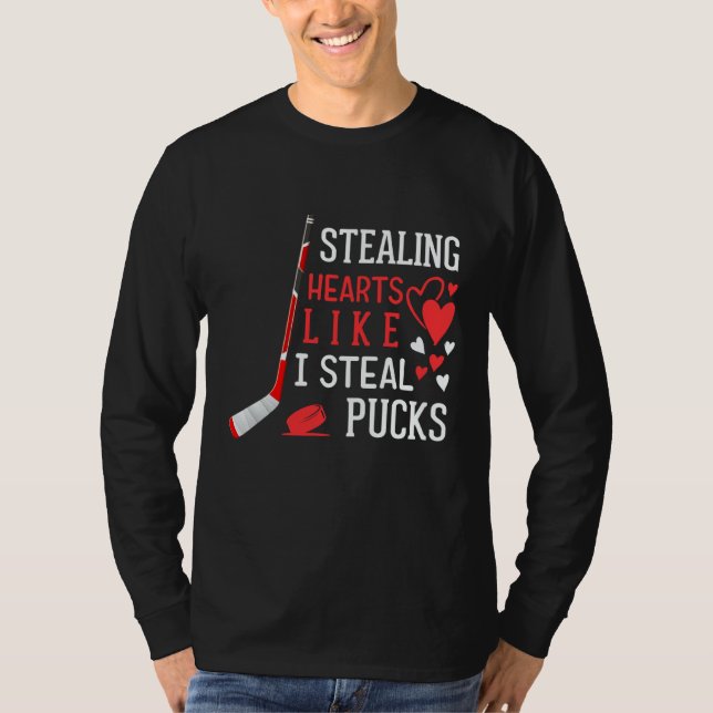 T-shirt Stealing Heart Like I Steal Pucks Valentines Day H (Devant)