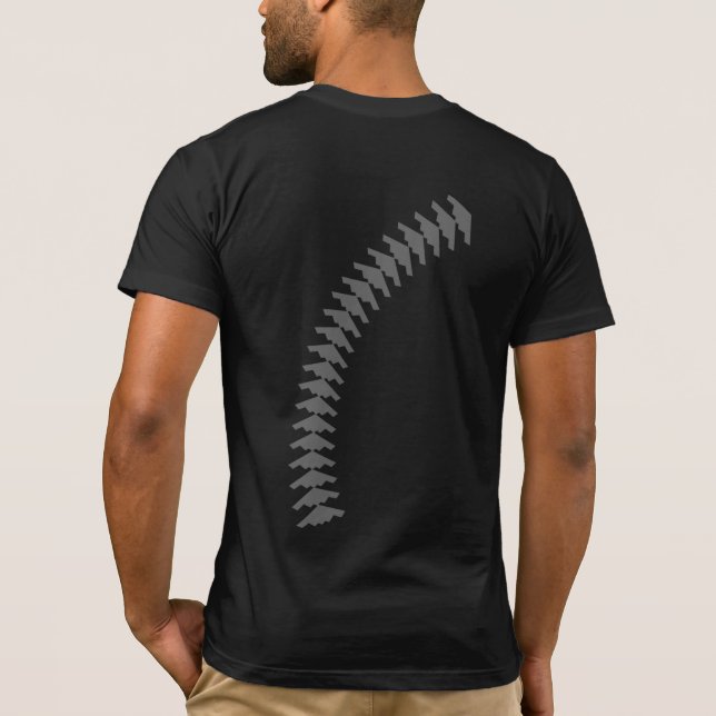 T-shirt Stealth T noir w gris points furtifs (Dos)