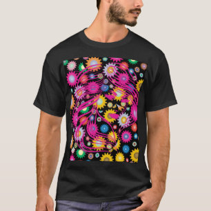 T-shirt Steam Punk femme sur des engrenages colorés Mode h