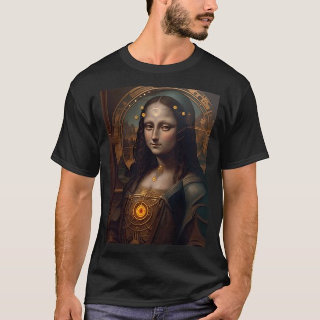 T-shirt Steam Punk Mona Lisa (Devant)