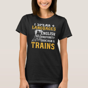 T-shirt Steam Train Driver Trainspotting Locomotive Vintag