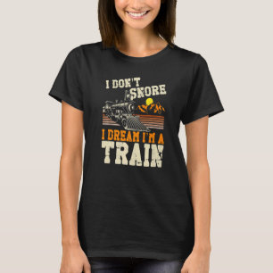 T-shirt Steam Train Driver Trainspotting Locomotive Vintag