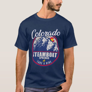 T-shirt Steamboat Springs Colorado Mountain Camping Randon