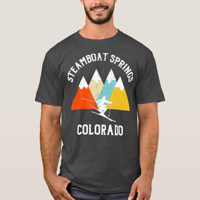 T-shirt Steamboat Springs Colorado Ski Vacances Souvenir (Devant)