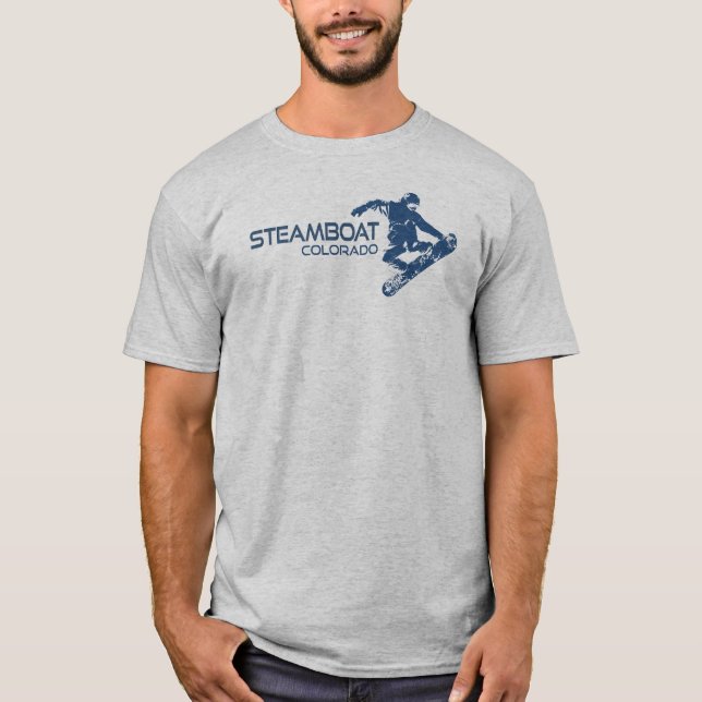 T-shirt Steamboat Springs Colorado Snowboarder (Devant)