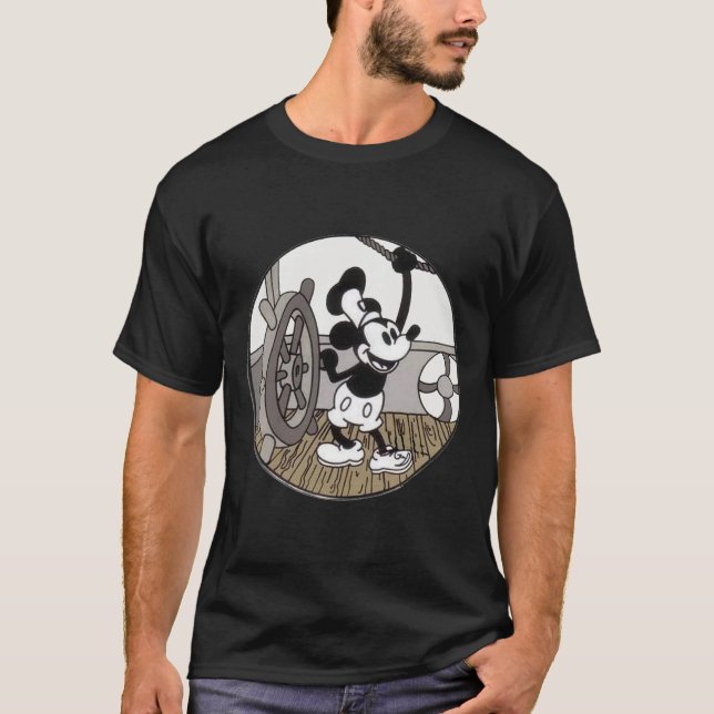 T-shirt Steamboat Willie Original Funny MOUSE CARTOON (Devant)
