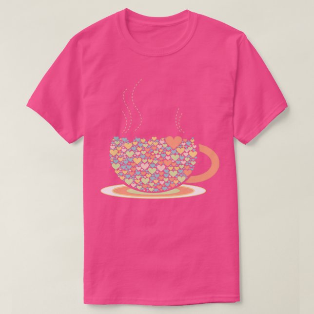 T-shirt Steaming Love Tea Cup (Design devant)