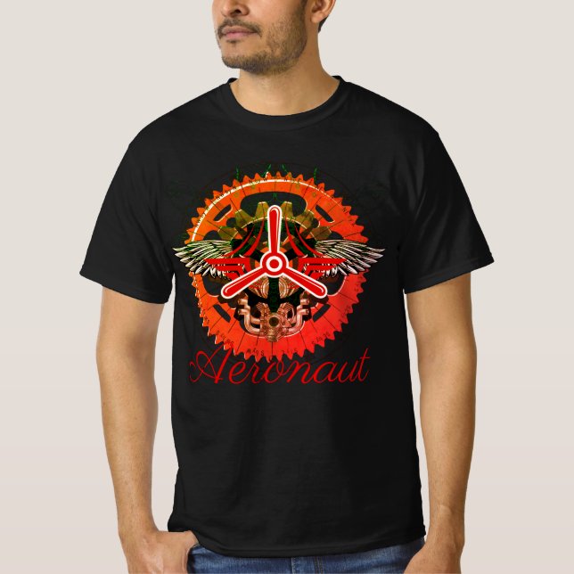 T-shirt Steampunk Aeronaut, mécanique céleste Shi (Devant)