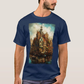 T-shirt Steampunk Amsterdam Skyline 1