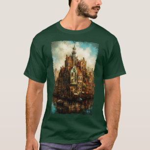T-shirt Steampunk Amsterdam Skyline 1