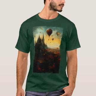 T-shirt Steampunk Budapest Skyline 1