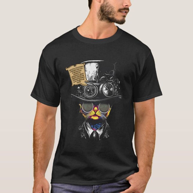 T-shirt Steampunk Chat En Soudage Goggles Idée Pour Femmes (Devant)