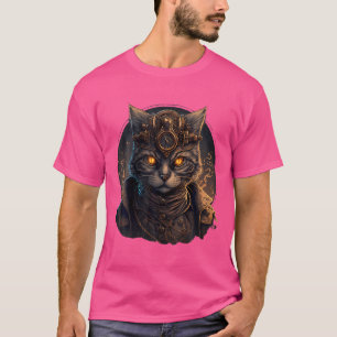 T-shirt Steampunk Chat Médiéval Mécanique Victorienne Cute
