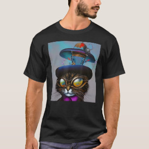 T-shirt Steampunk Chat Steam Punk Kitten Imaginaire gothiq