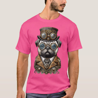 T-shirt Steampunk Chien Carlin Art