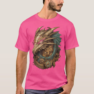 T-shirt Steampunk Dragon Art Gears Graphisme Design Artwor