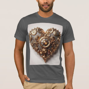 T-shirt Steampunk Élégant Clockwork Gear Coeur