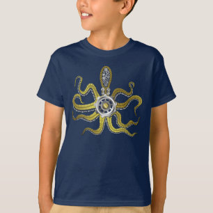 T-shirt Steampunk embraye le poulpe Kraken