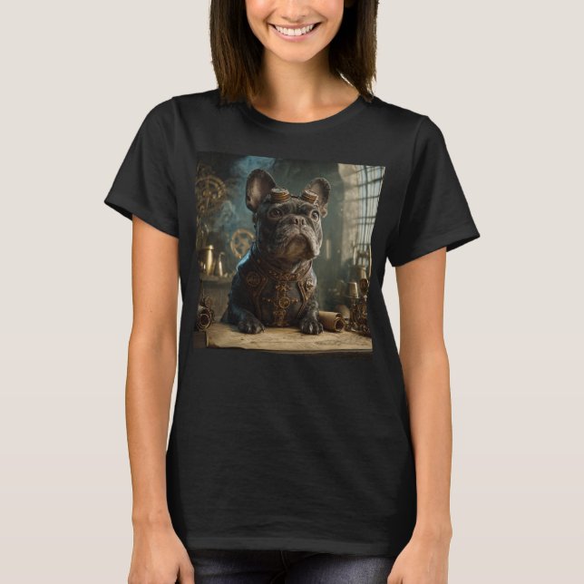 T-shirt Steampunk Frenchie (Édition 1) - Femme de base (Devant)