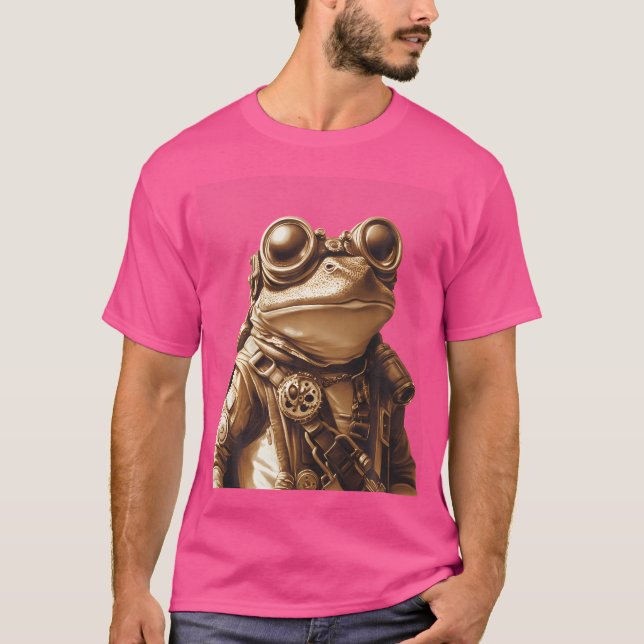 T-shirt Steampunk Frog Imaginaire Art (Devant)