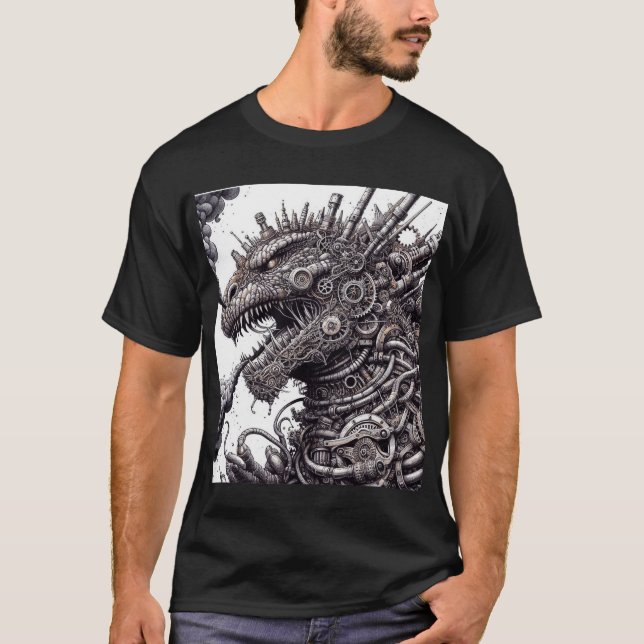 T-shirt Steampunk Godzilla (Devant)
