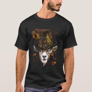 T-shirt Steampunk Gothique Chèvre mécanique animal visage