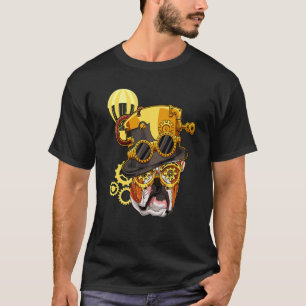 T-shirt Steampunk gothique chien américain visage animal t