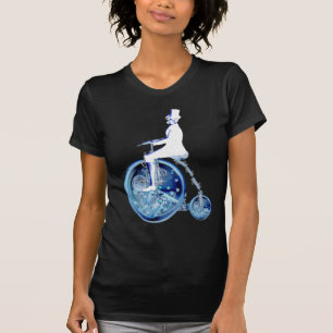 T-shirt Steampunk homme sur penny farine bleu blanc néon