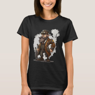 T-shirt Steampunk Inventeur Rétro Scifi Gear Mécanique Cos
