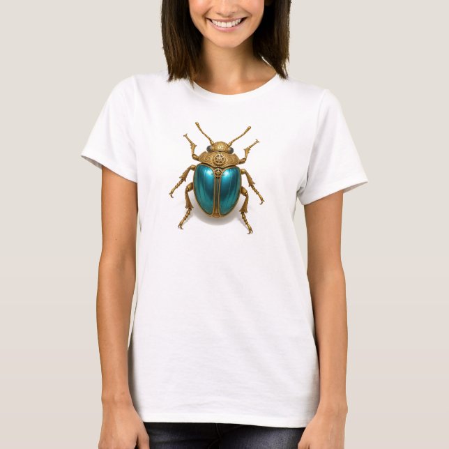 T-shirt Steampunk Jewel Beetle. (Devant)