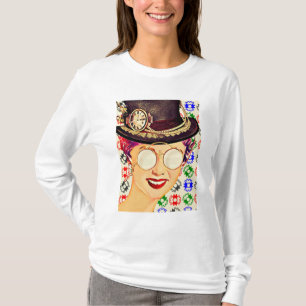 T-shirt Steampunk Lady Engrenages colorés Art original