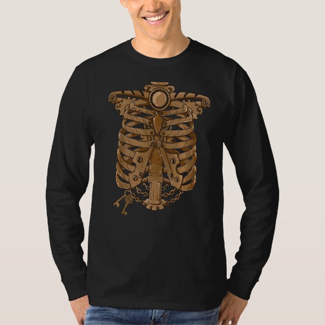 T-shirt Steampunk Machine industrielle Cage de côtes (Devant)