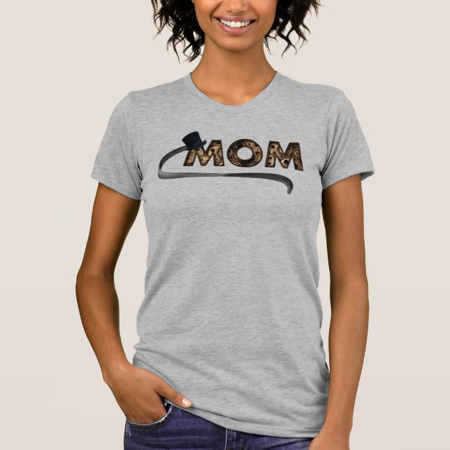 T-shirt Steampunk Maman Gears et Top Hat (Devant)