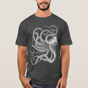 T-shirt Steampunk nautique grande pieuvre Vintage kraken