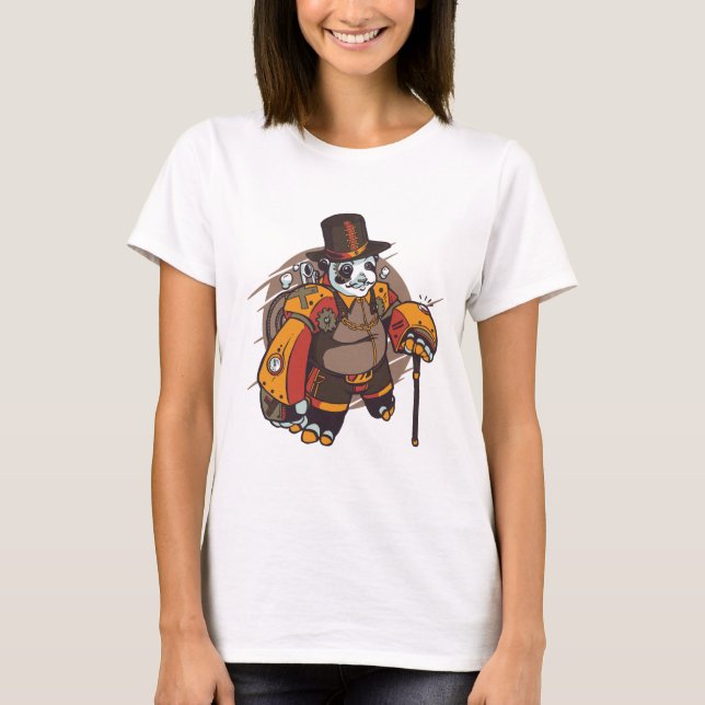 T-shirt Steampunk Panda (Devant)