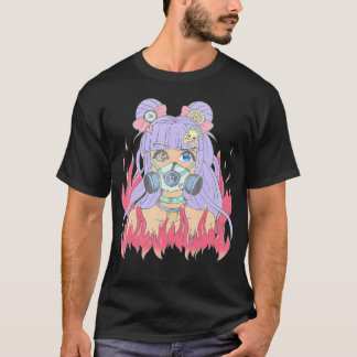 T-shirt Steampunk Pastel Goth Yami Kawaii Anime Girl Creep