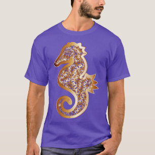 T-shirt Steampunk seahorse conception abstraite