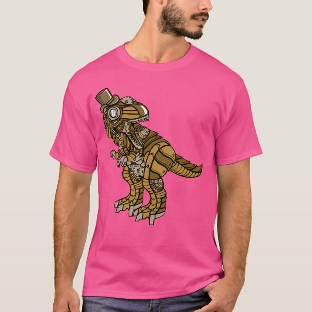 T-shirt Steampunk T-Rex (Chemise Dinosaure) (Devant)