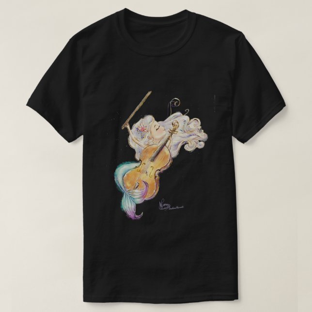 T-shirt SteAnne Mermaid Cello Playing (Design devant)