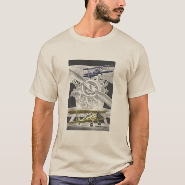 T-shirt Stearman Biplane (Devant)