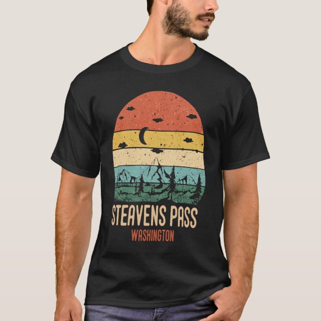 T-shirt Steavens Pass Washington Mountains Randonnée Vinta (Devant)